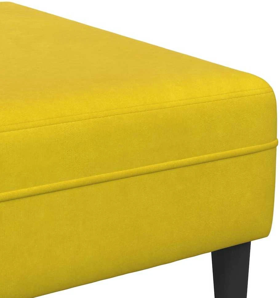 Sofa 3 vnt. Geltona Aksomas