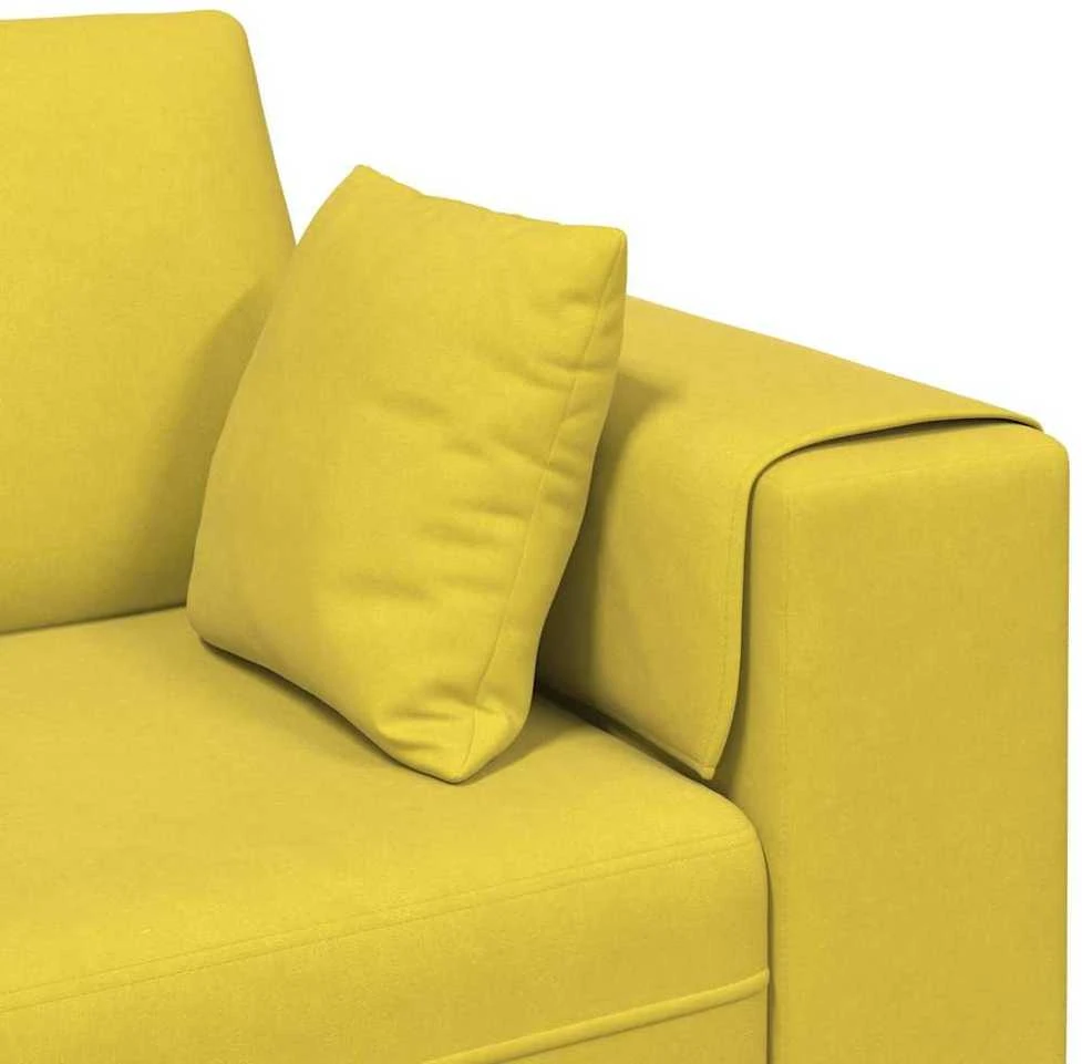 Sofa 3 vnt. Geltona Aksomas