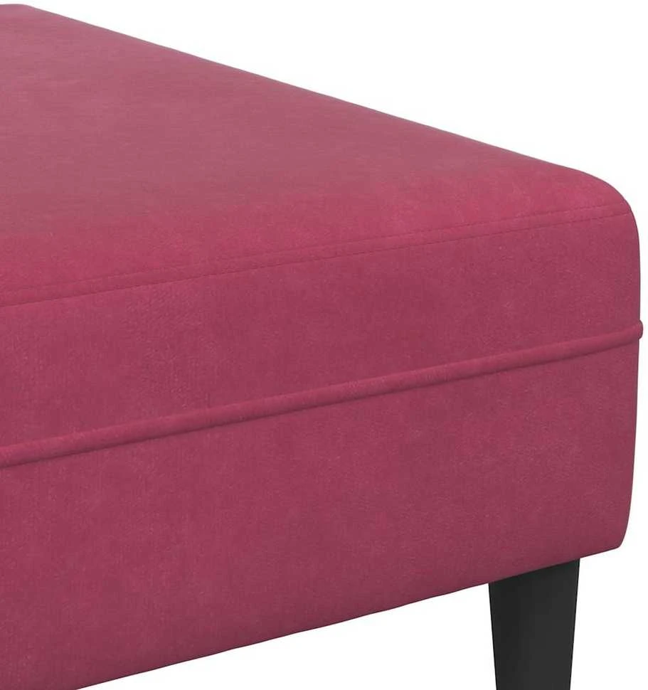Sofa 3 vnt. Vyno raudona Aksomas