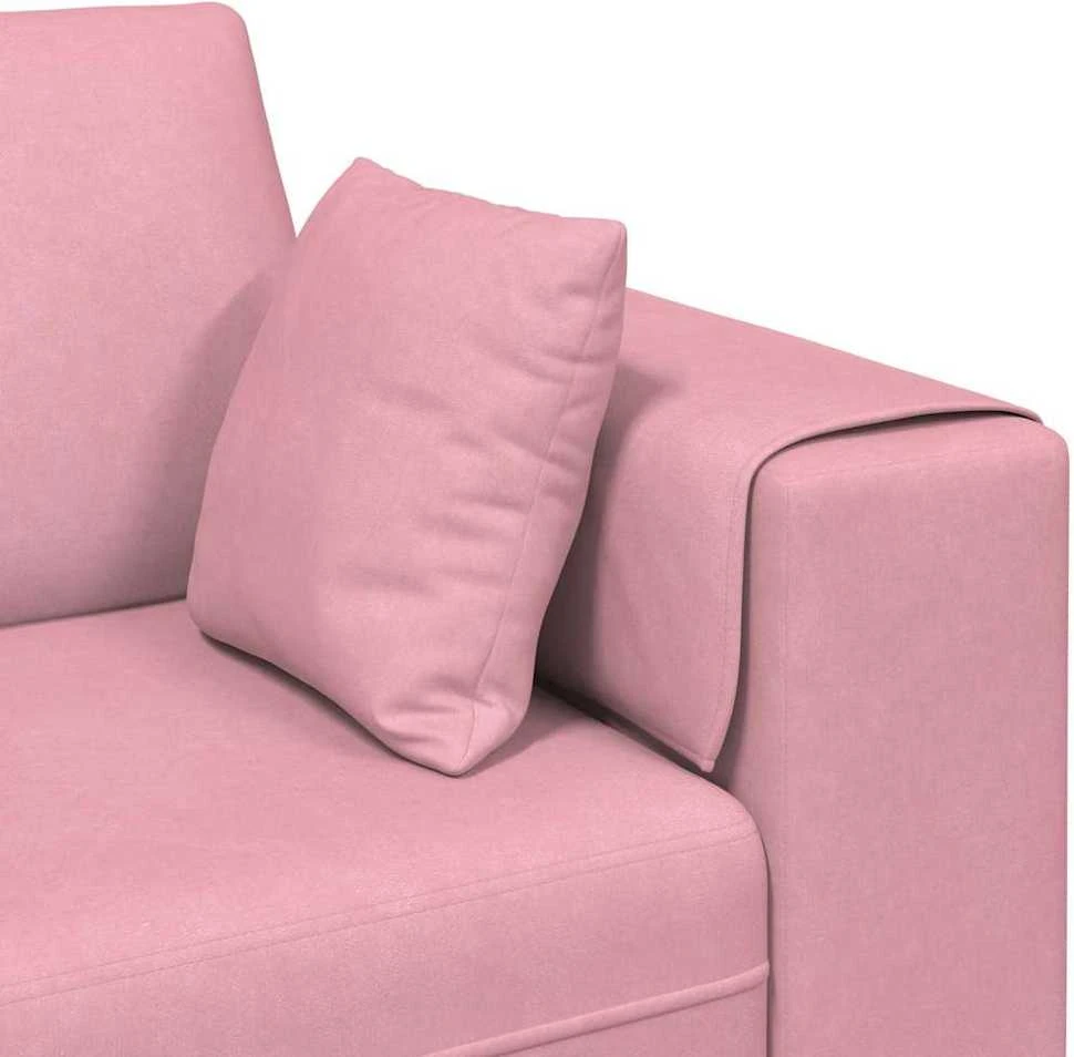 Sofa Rožinė 250 x 77 x 76 cm Aksomas