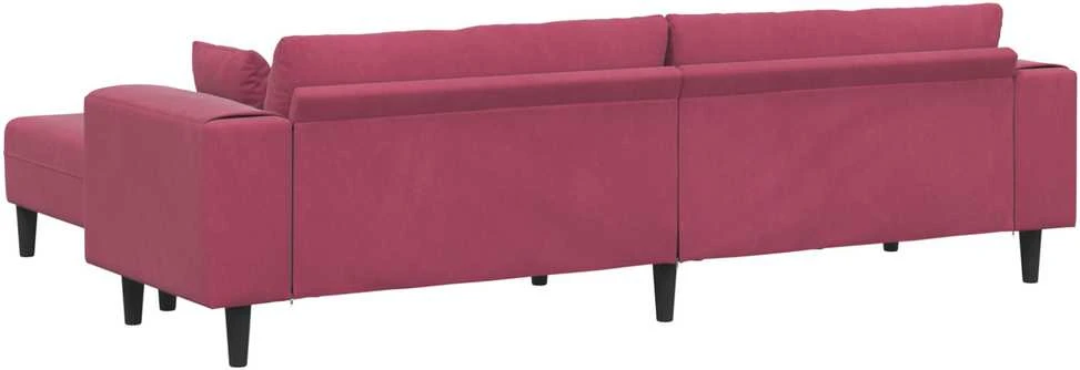 Sofa 3 vnt. Vyno raudona Aksomas