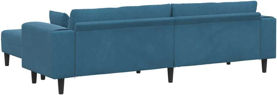 Sofa 3 vnt. Mėlyna Aksomas