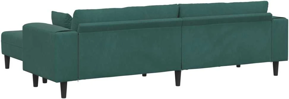 Sofa 3 vnt. Tamsiai žalia Aksomas