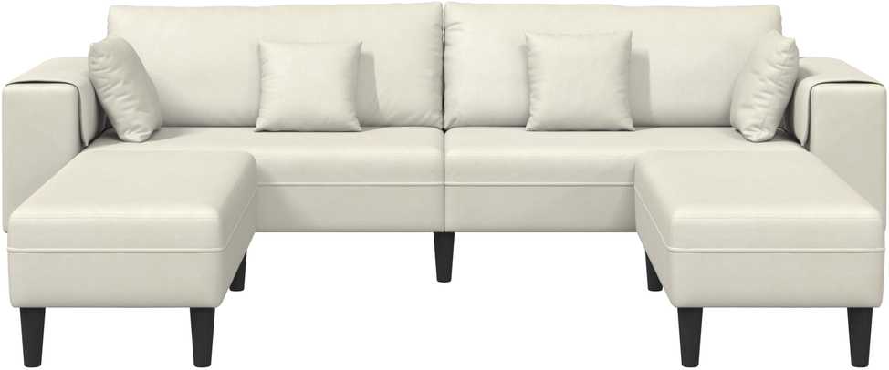 Sofa 3 vnt. Kreminė Aksomas