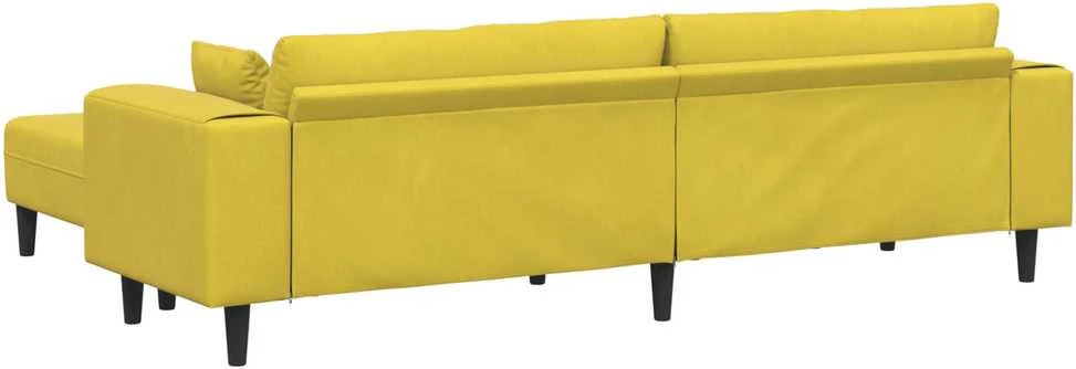 Sofa 3 vnt. Geltona Aksomas