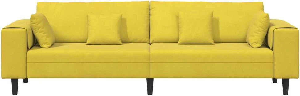Sofa Geltona 250 x 77 x 76 cm Aksomas