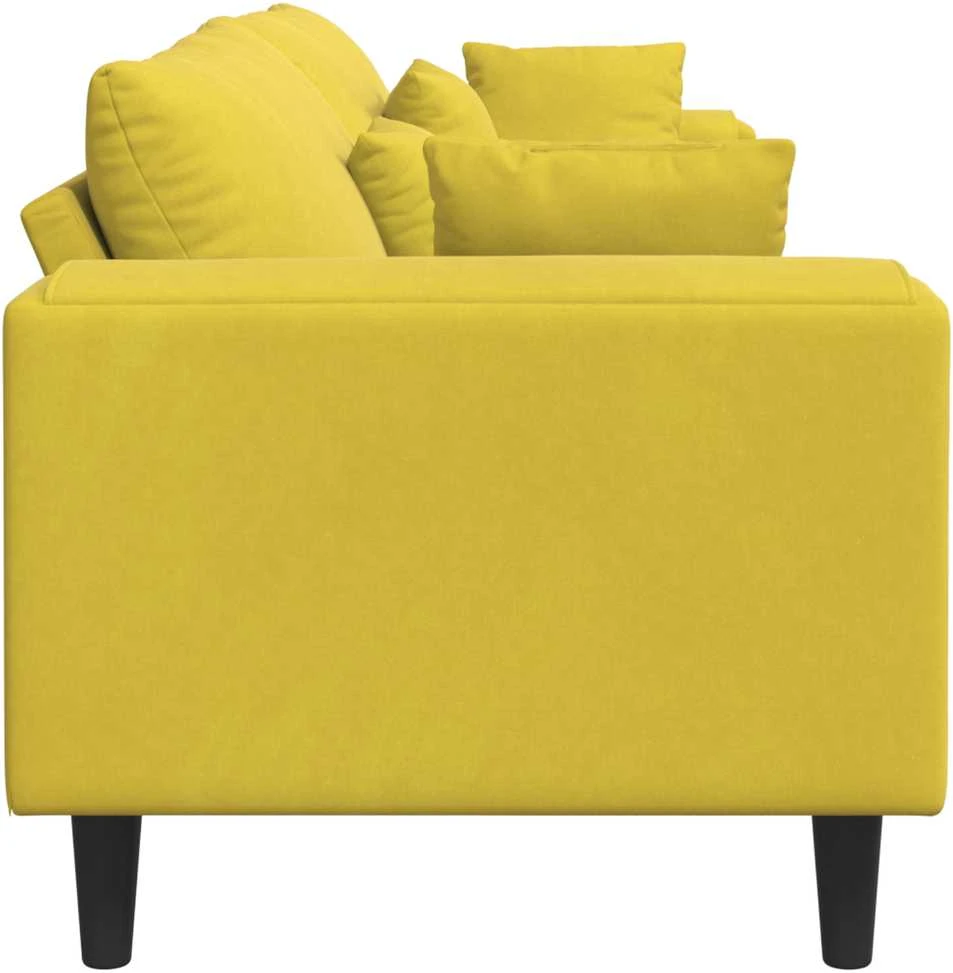Sofa Geltona 250 x 77 x 76 cm Aksomas