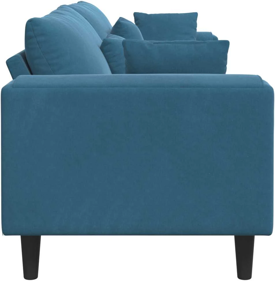 Sofa Mėlyna 250 x 77 x 76 cm Aksomas