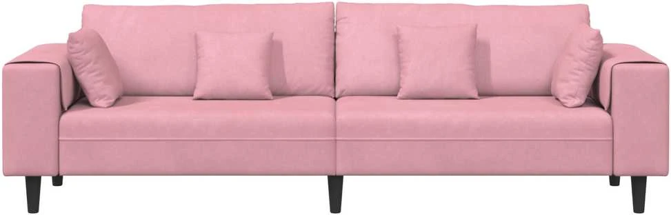 Sofa Rožinė 250 x 77 x 76 cm Aksomas