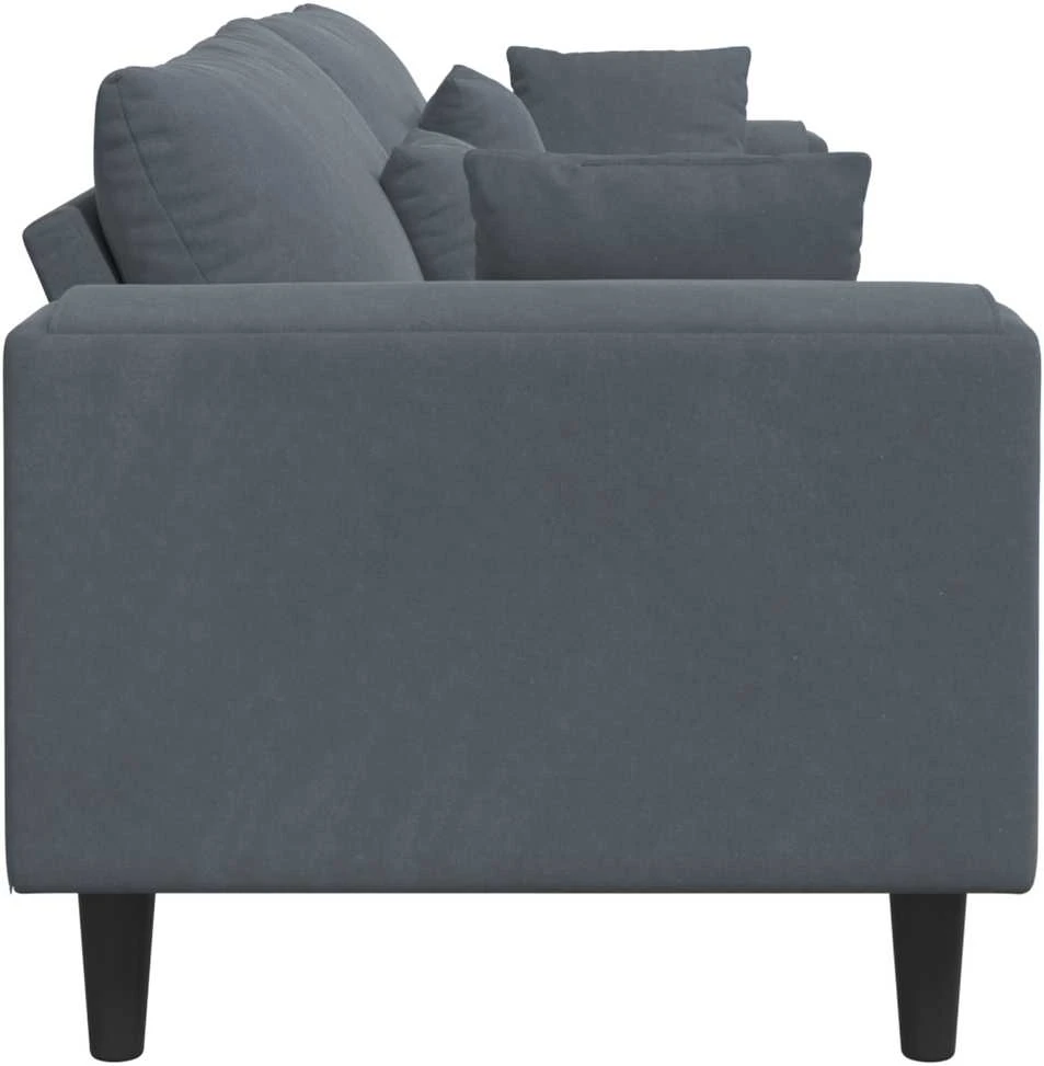 Sofa Tamsiai pilka 250 x 77 x 76 cm Aksomas