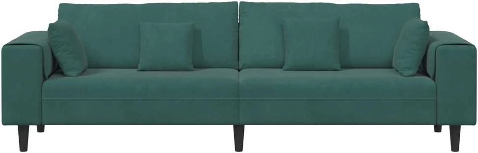 Sofa Tamsiai žalia 250 x 77 x 76 cm Aksomas