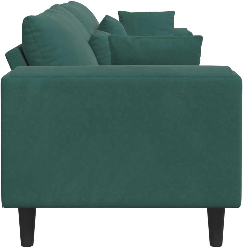 Sofa Tamsiai žalia 250 x 77 x 76 cm Aksomas