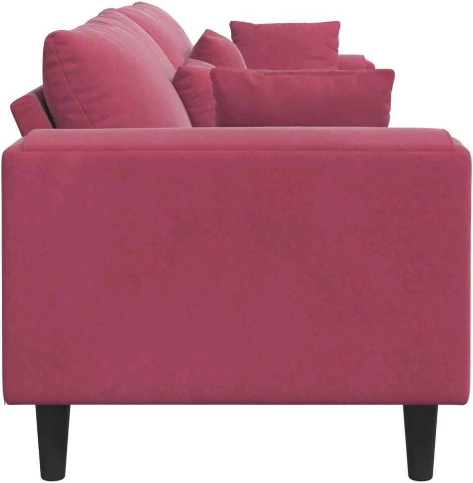 Sofa Vyno raudona 250 x 77 x 76 cm Aksomas