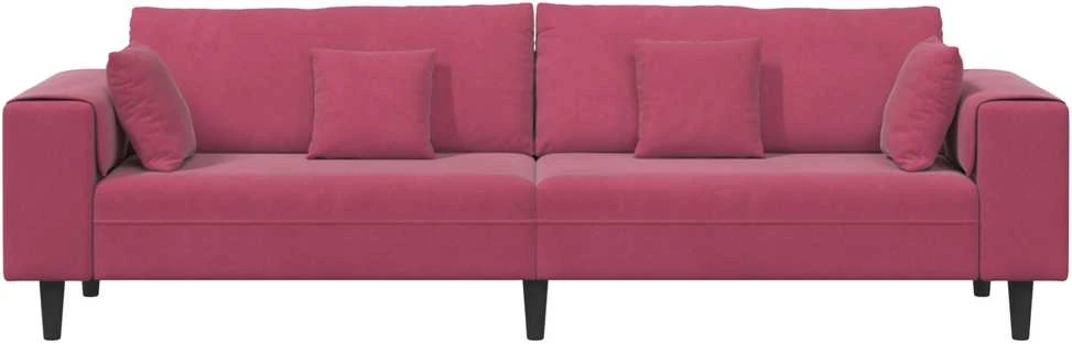 Sofa Vyno raudona 250 x 77 x 76 cm Aksomas