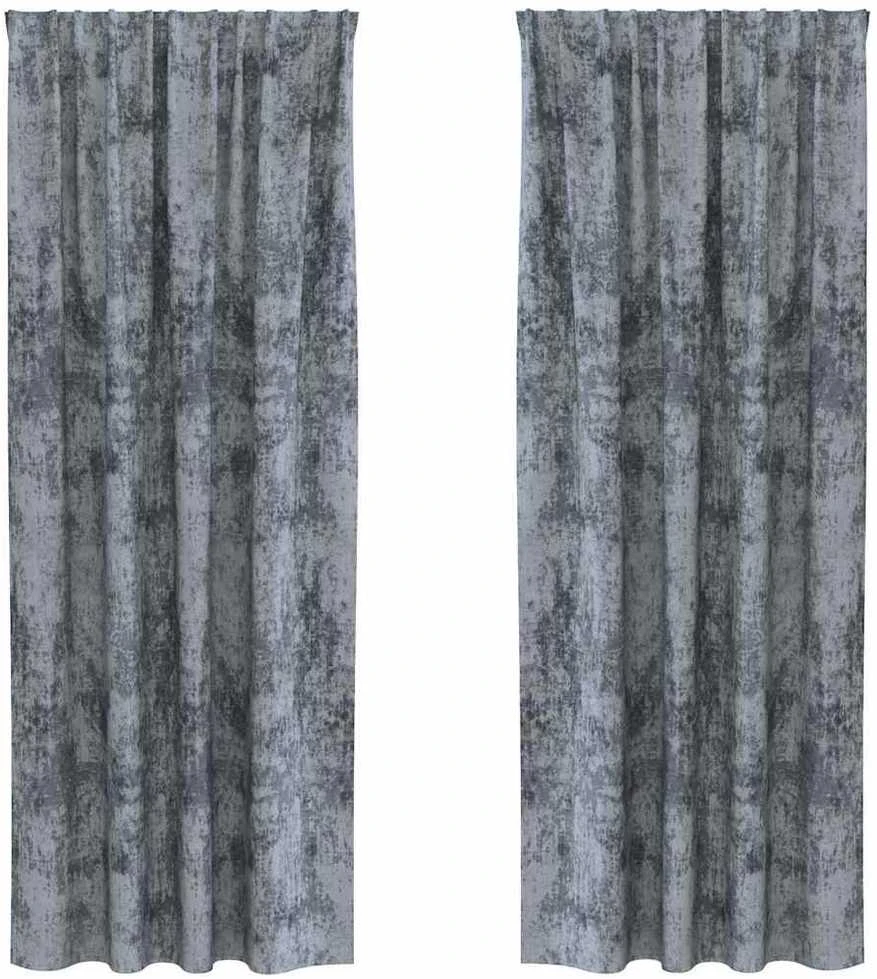 Aksominio tipo užuolaidos 2 vnt. Sidabrinė Pilka 260 x 140 cm