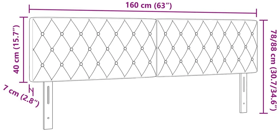Galvūgalis Rožinė 160 cm Aksomas