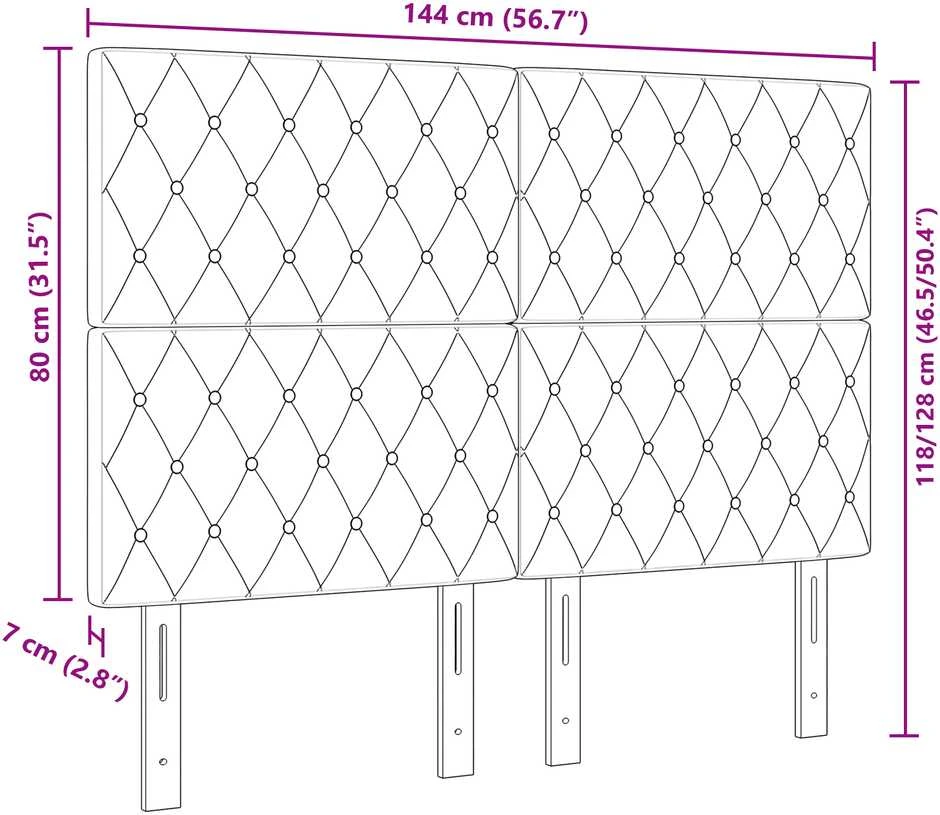 Galvūgalis Tamsiai mėlyna 144 cm Aksomas