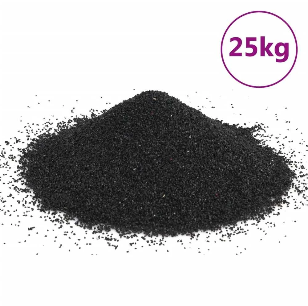 Akvariumo smėlis, juodos spalvos, 25kg, 0,2–2mm