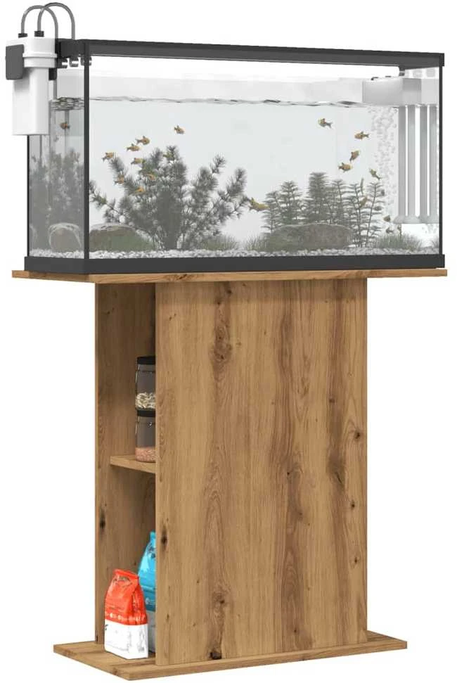 Akvariumo stovas, ąžuolo spalvos, 36x75x72,5 cm, inžinerinė mediena