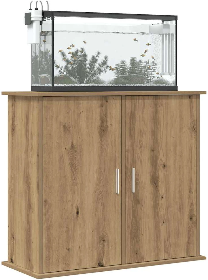 Akvariumo stovas, ąžuolo spalvos, 81x36x73cm, inžinerinė mediena