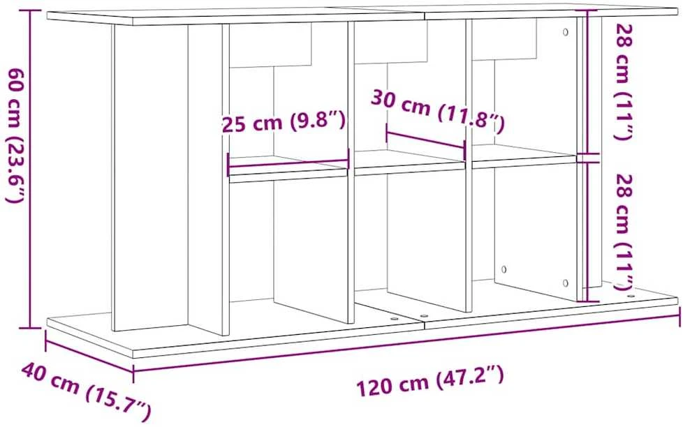 Akvariumo stovas, medienos, 120x40x60cm, apdirbta mediena