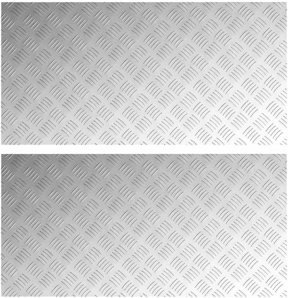 Laiptų danga 2 vnt. 100 x 50 cm Sidabro Aliuminis Stačiakampio