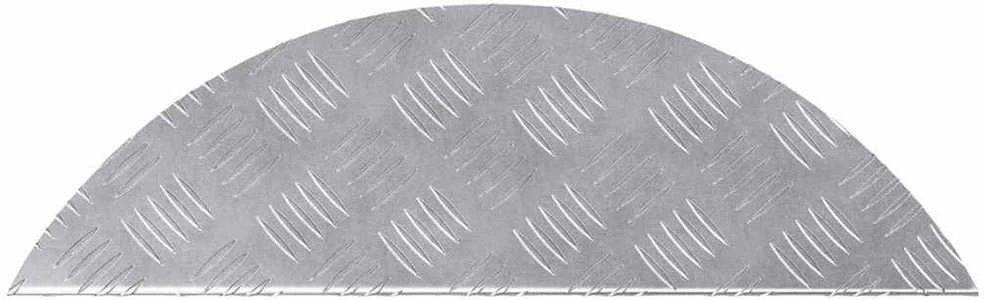 Laiptų danga 5 vnt. 60 x 18 x 2,5 cm Sidabro Aliuminis