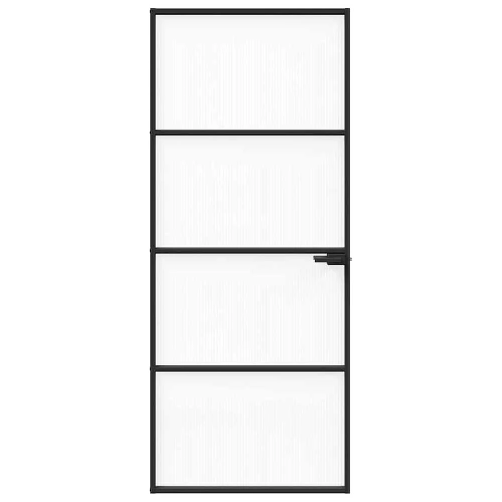 Namų durys 83 x 201,5 x 3,5 cm Aliuminis ir Temperuotas Stiklas