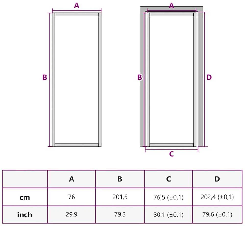 Namų durys 76 x 201,5 x 3,5 cm Aliuminis ir Temperuotas Stiklas