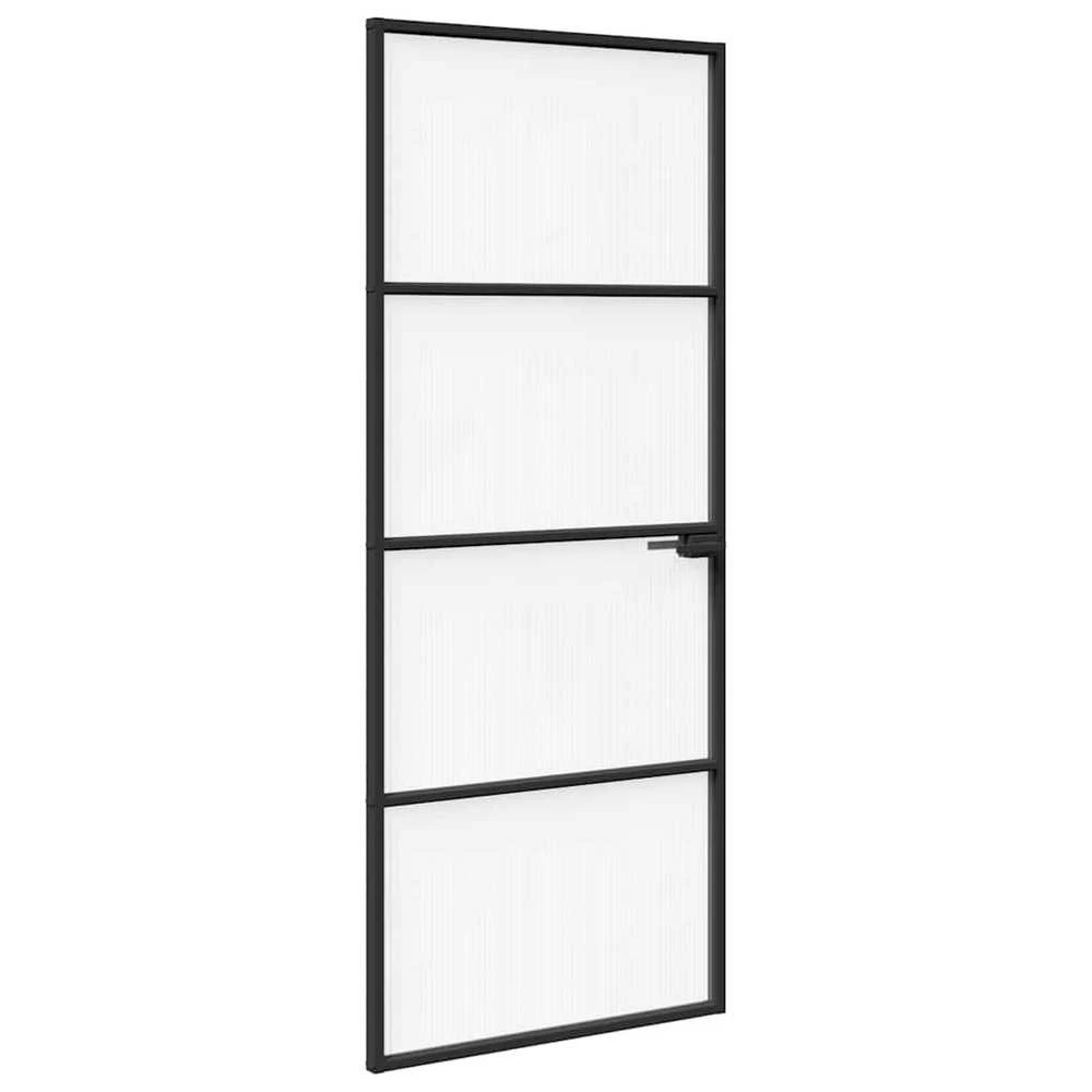Namų durys 83 x 201,5 x 3,5 cm Aliuminis ir Temperuotas Stiklas