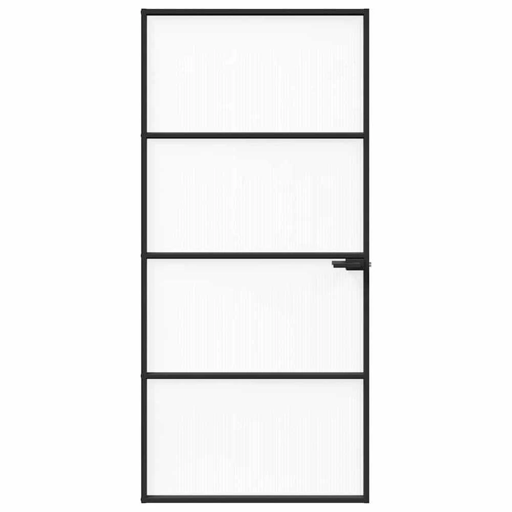 Namų durys 93 x 201,5 x 3,5 cm Aliuminis ir Temperuotas Stiklas