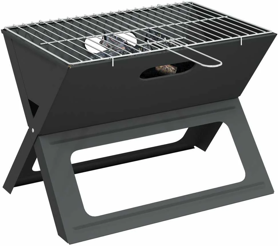 Lauko grilis 46 x 31 x 31 cm Plienas Juoda