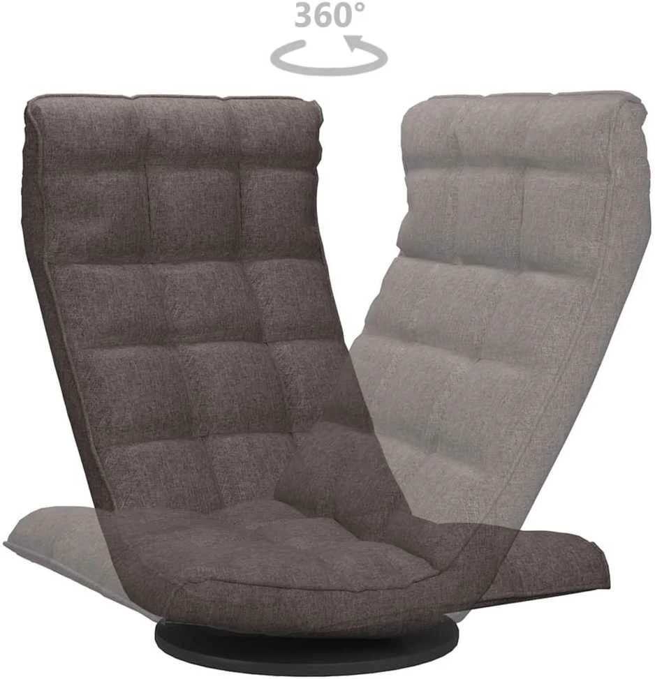 Ant grindų pastatoma pasukama kėdė, taupe spalvos, audinys
