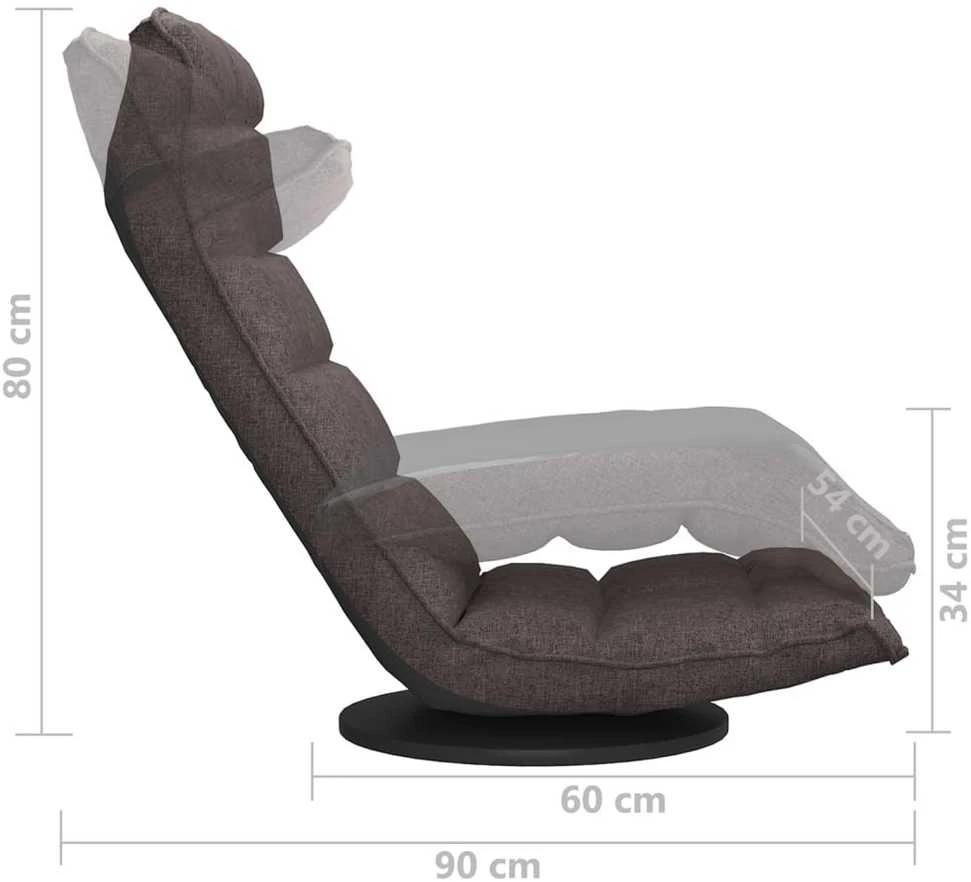 Ant grindų pastatoma pasukama kėdė, taupe spalvos, audinys