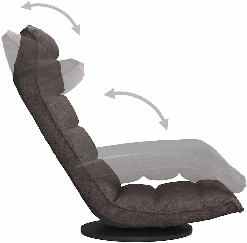 Ant grindų pastatoma pasukama kėdė, taupe spalvos, audinys