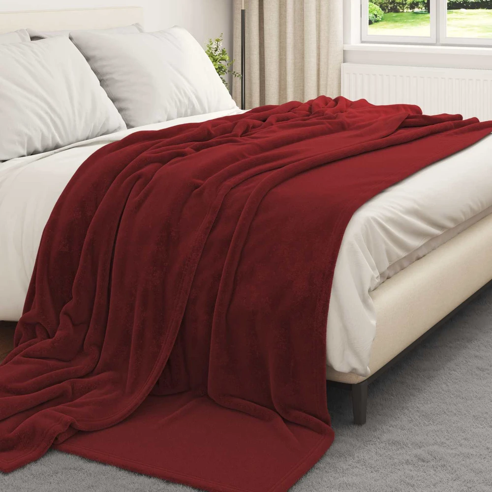 Antklodė Bordo raudona 220 x 240 cm 1.37 kg Flysas