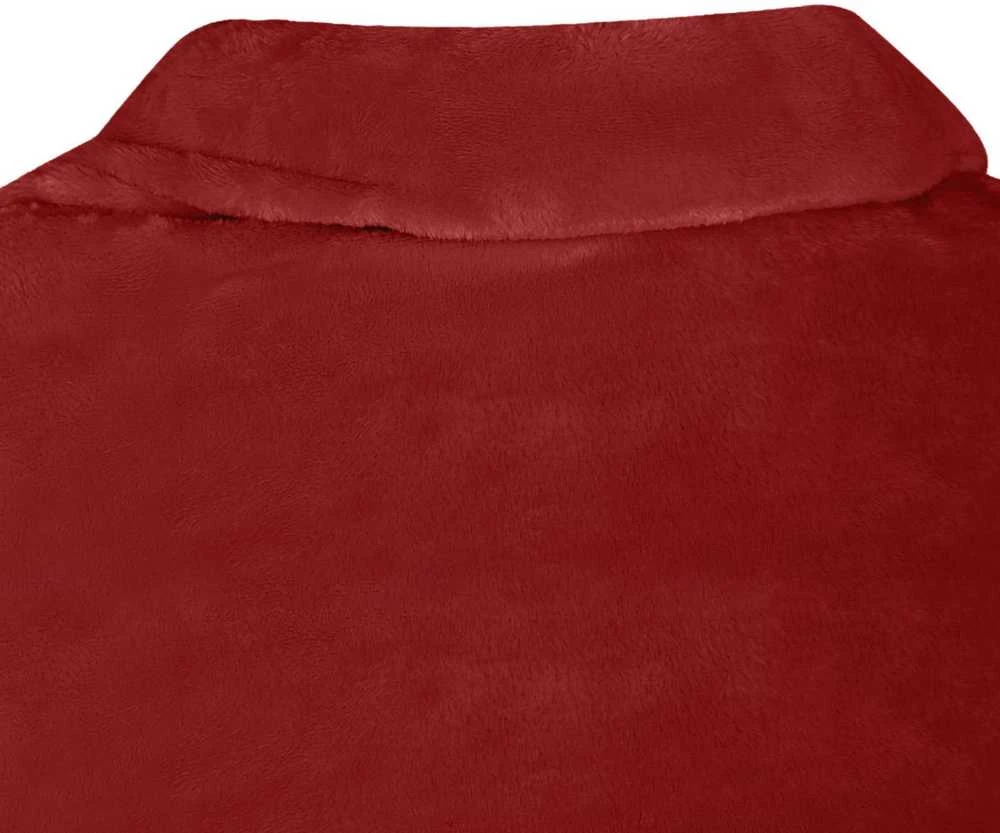 Antklodė-džemperis su gobtuvu Bordo raudona F Flanelė