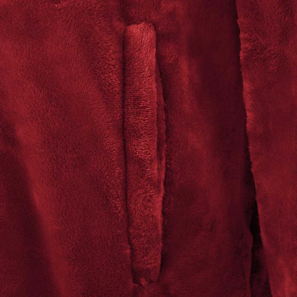 Antklodė-džemperis su gobtuvu Bordo raudona M Flanelė