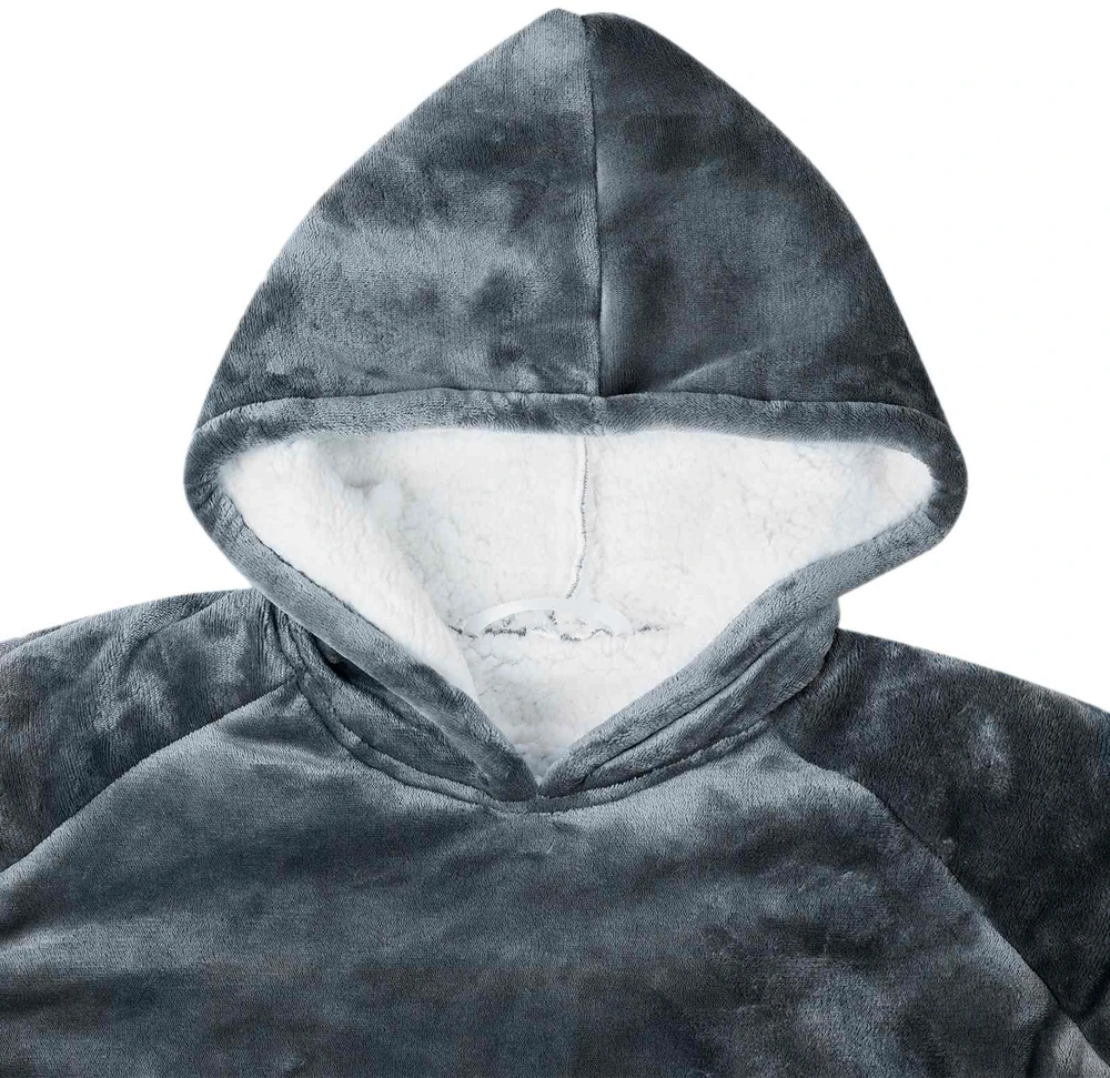 Antklodė-džemperis su gobtuvu Jūrinė mėlyna M