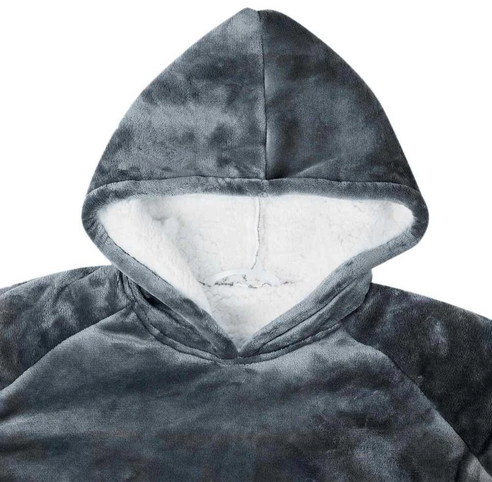 Antklodė-džemperis su gobtuvu Jūrinė mėlyna M
