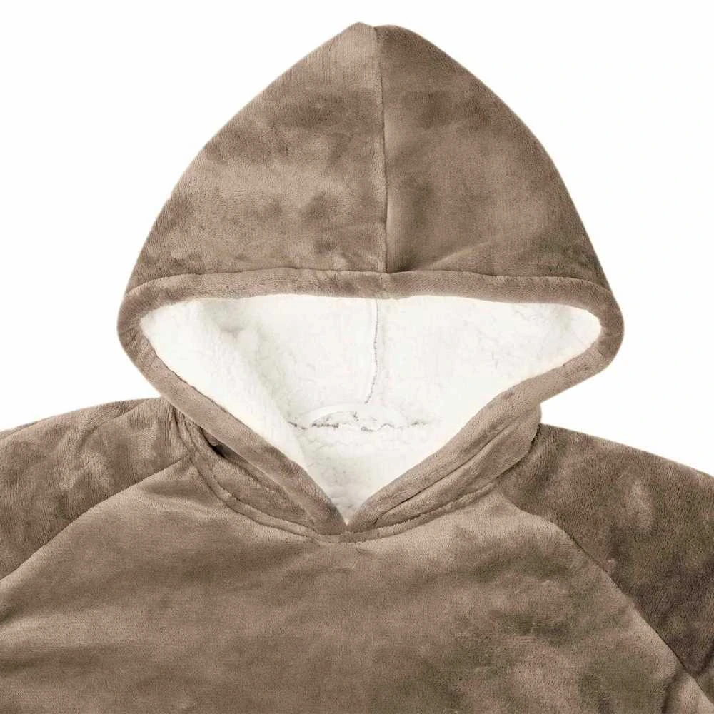 Antklodė-džemperis su gobtuvu Kupranugario L Pūkelis ir flanelė