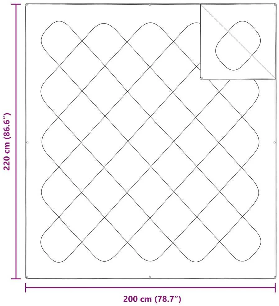 Antklodė su pagalve 3 vnt. Balta Mikropluoštas