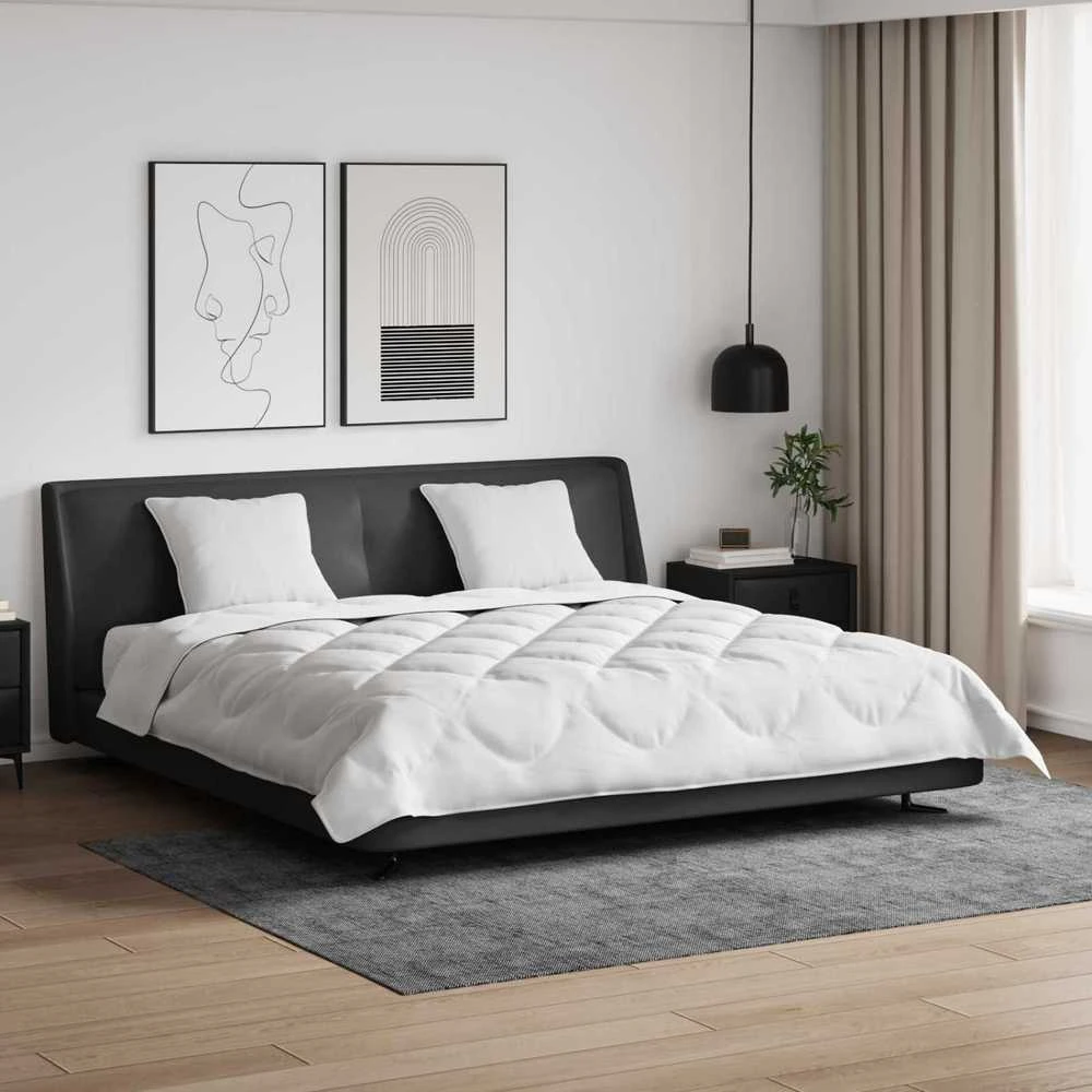 Antklodė su pagalve 3 vnt. Balta Mikropluoštas