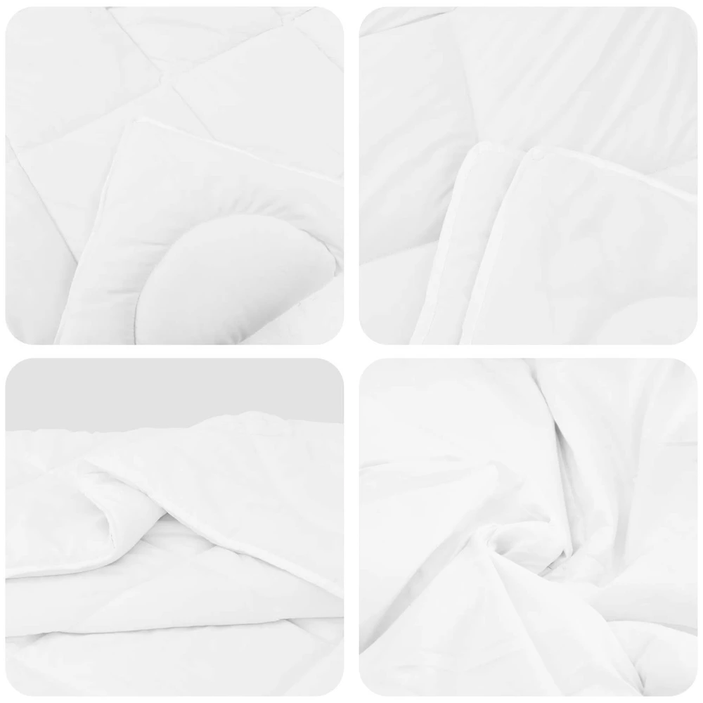 Antklodė su pagalvėmis su pagalve 3 vnt. Balta Mikropluoštas