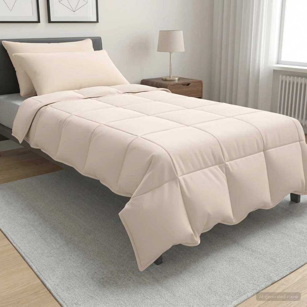 Antklodžių rinkinys 2 vnt. 135 x 220 cm Visoms sezonams Smėlio