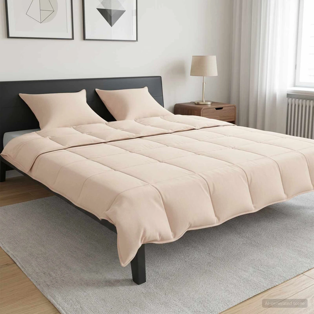 Antklodžių rinkinys 2 vnt. 240 x 220 cm Visoms sezonams Smėlio