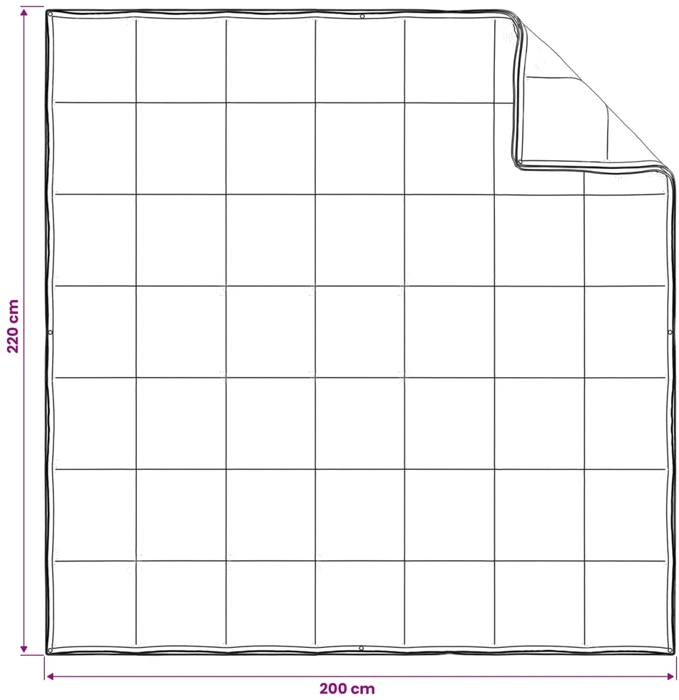 Antklodžių rinkinys 3 vnt. 200 x 220 cm Visoms sezonams Balta