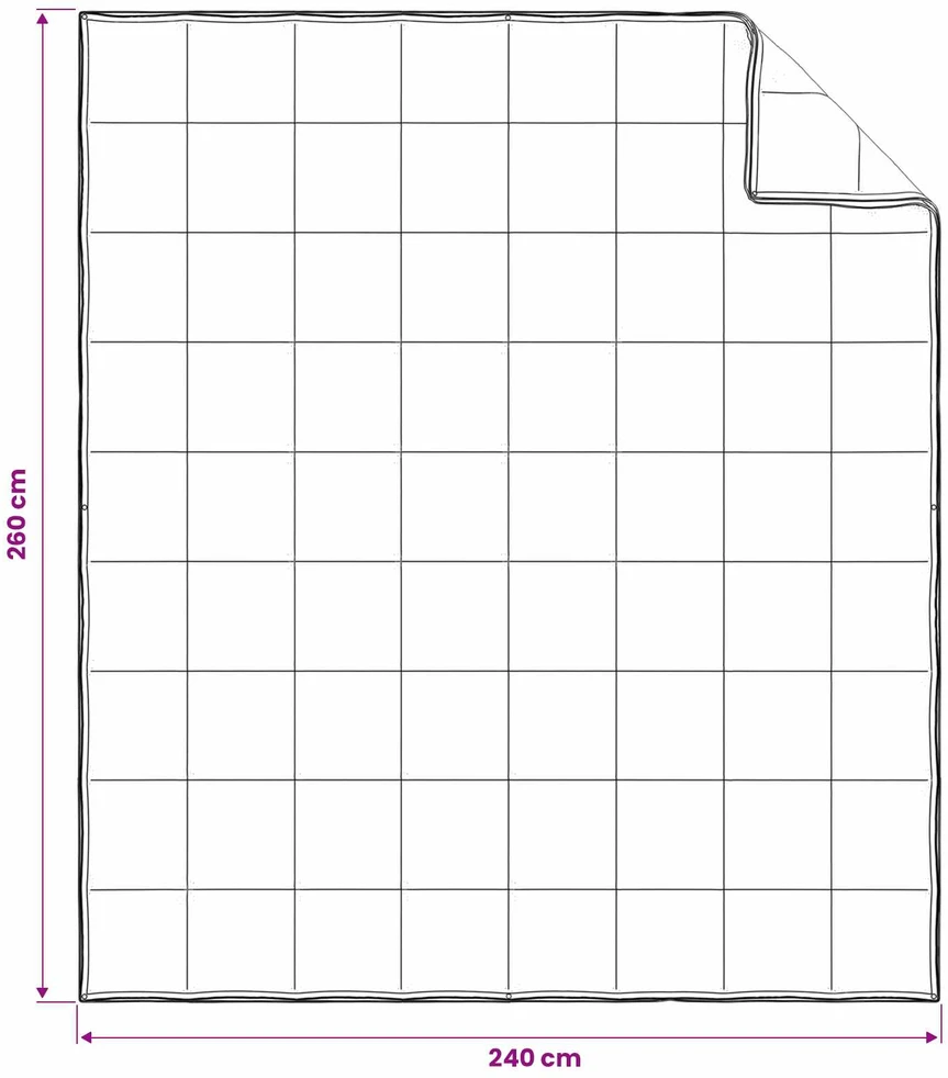 Antklodžių rinkinys 3 vnt. 260 x 240 cm Visoms sezonams Balta