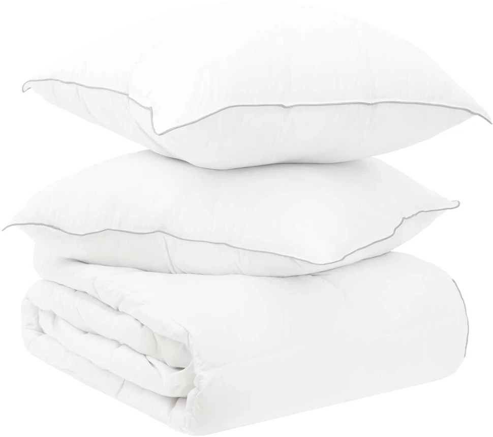 Antklodžių rinkinys Balta 155 x 220 cm Poliesteris, Bambukas