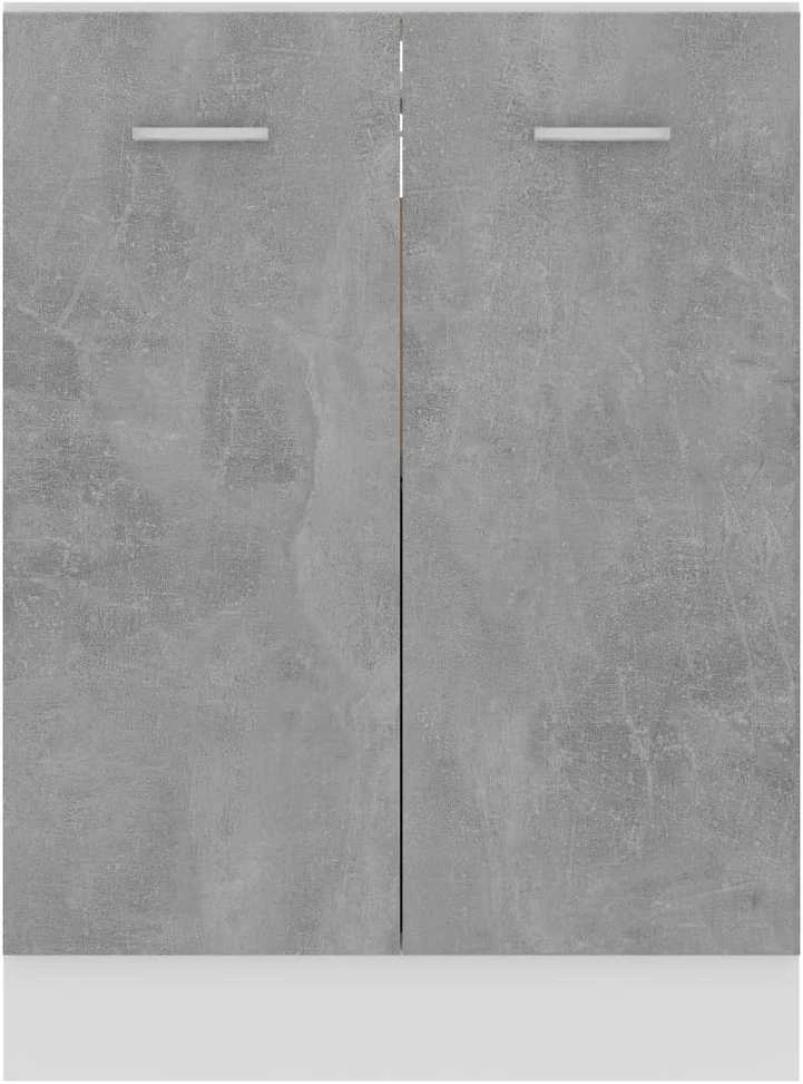 Apatinė spintelė, betono pilka, 60x46x81,5cm, apdirbta mediena